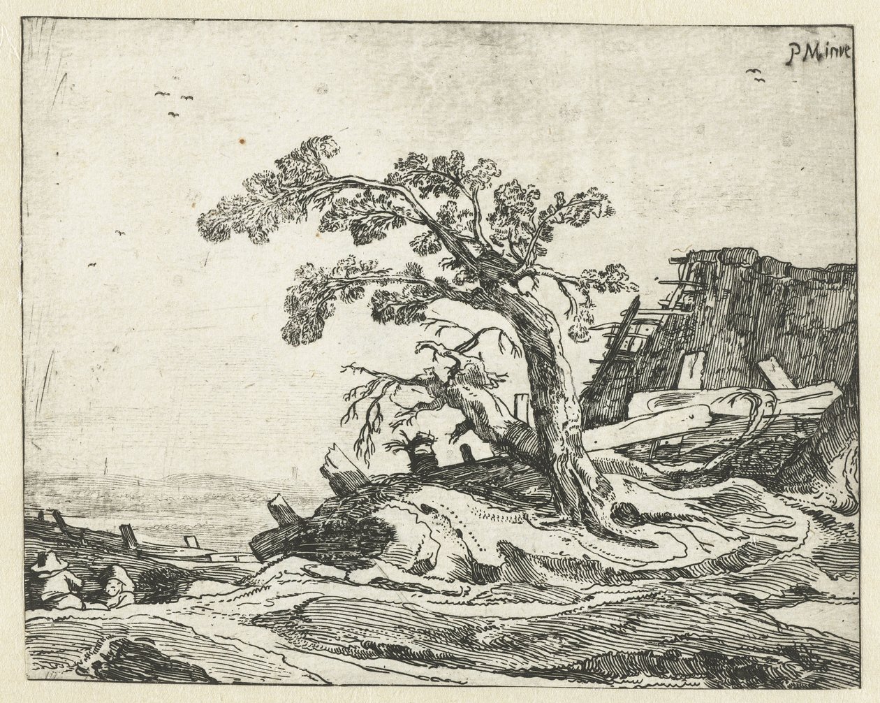 Landscape with Tree by Cornelis van Kittensteyn (attributed to)
