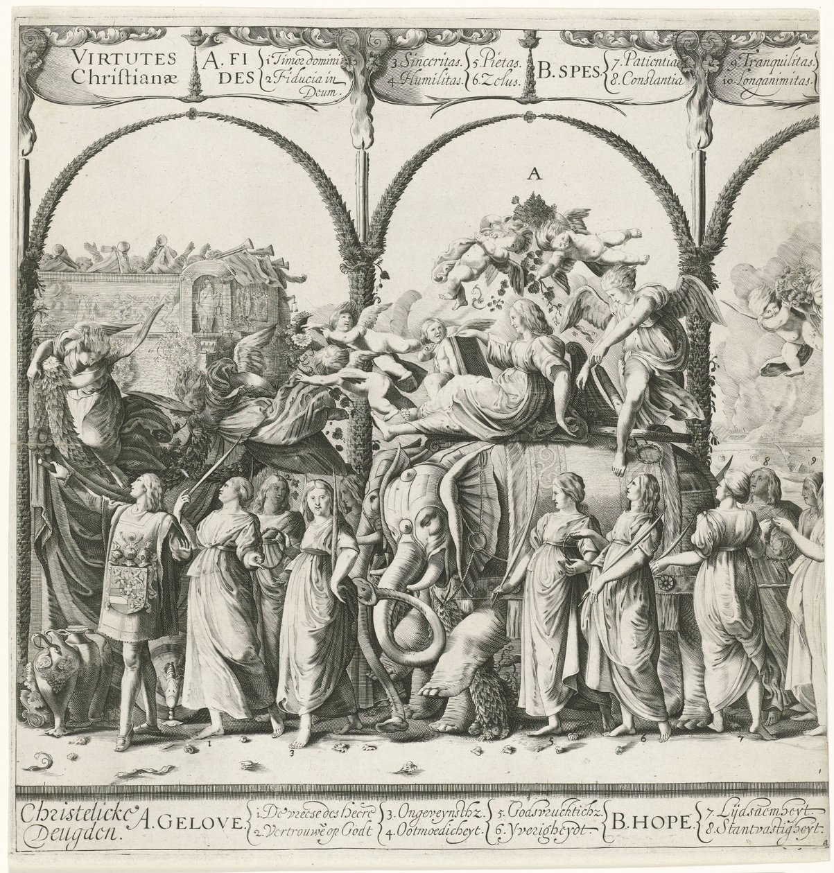 Triumphal Procession of William of Orange (series title) by Cornelis van Kittensteyn