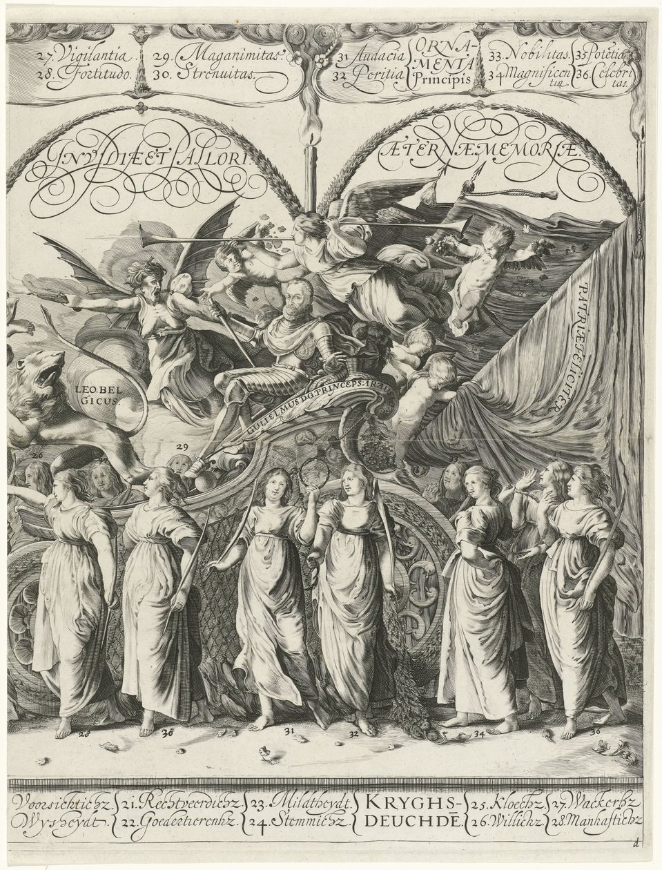 Triumphal Procession of William of Orange (series title) by Cornelis van Kittensteyn