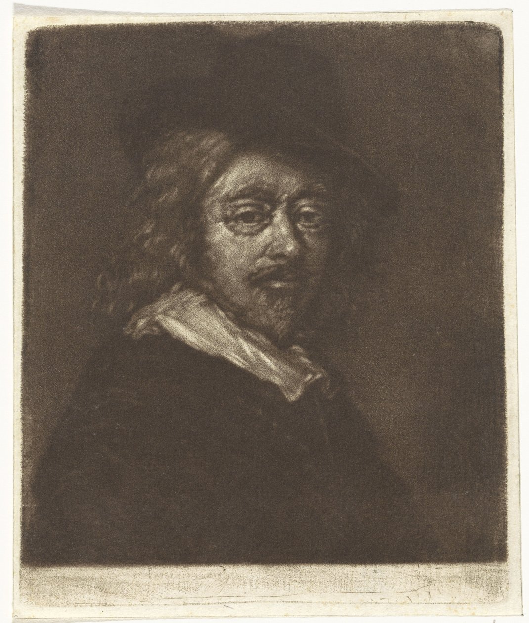 Portrait of Frans Hals with a Hat by Cornelis van Noorde