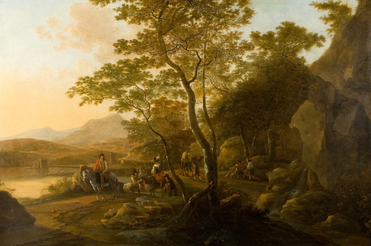 Landscape with Figures, c.1655-1710 by Cornelis van Swanenburgh