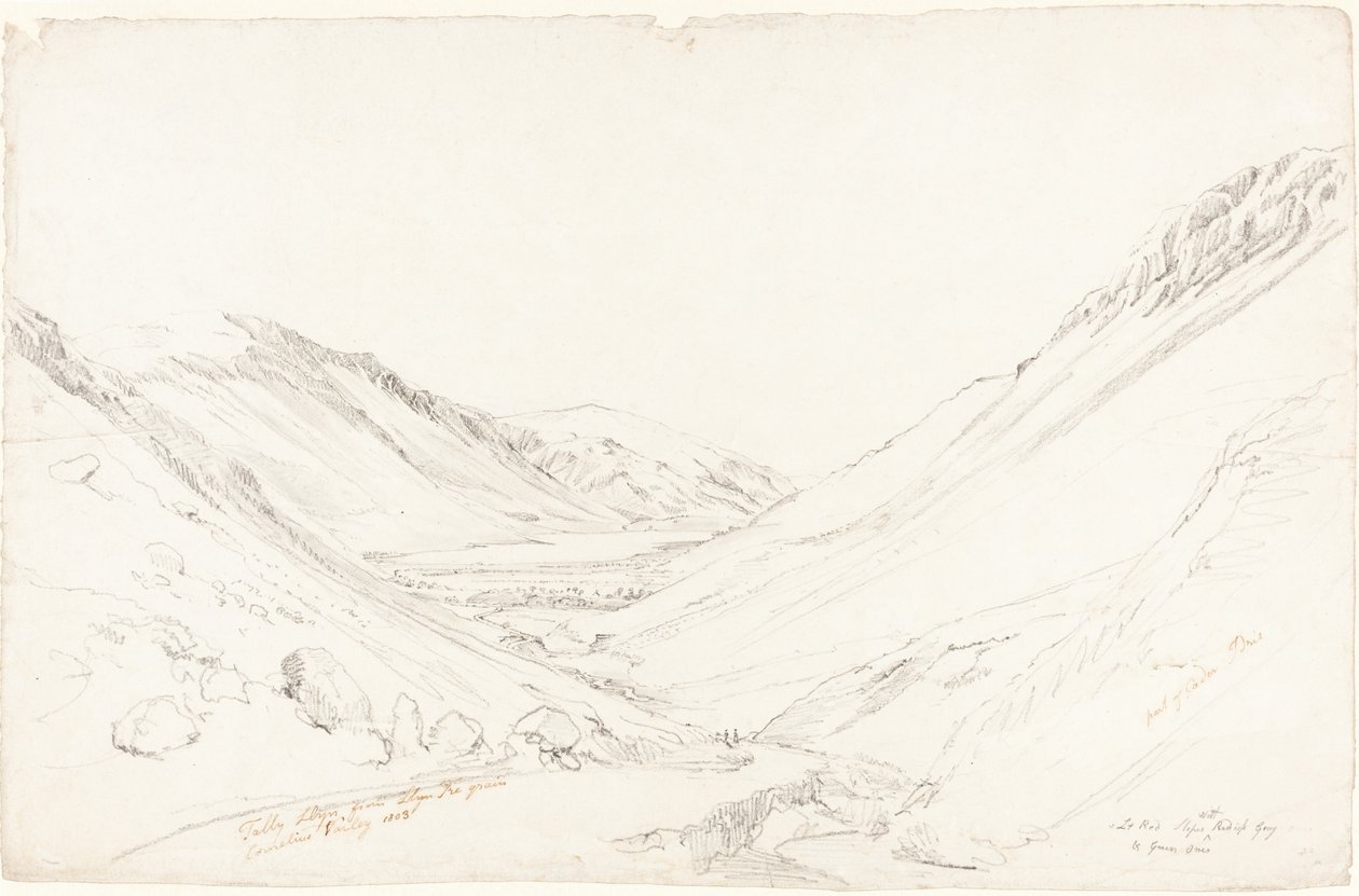Tally Llyn from Llyn Trigrain by Cornelius Varley