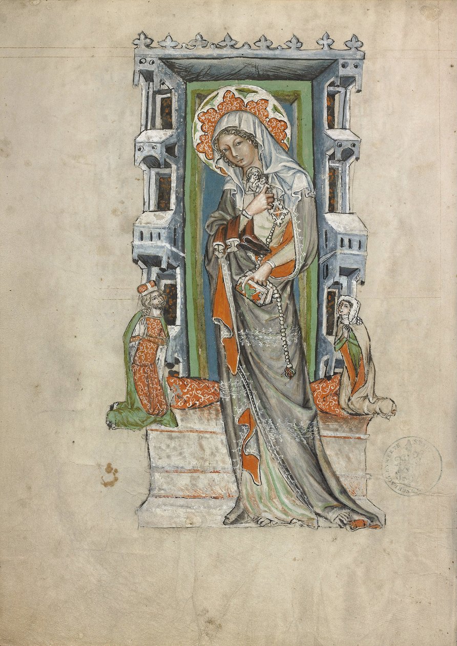 Saint Hedwig of Silesia with Duke Ludwig of Legnica and Brieg and Duchess Agnès by Court workshop of Duke Ludwig I