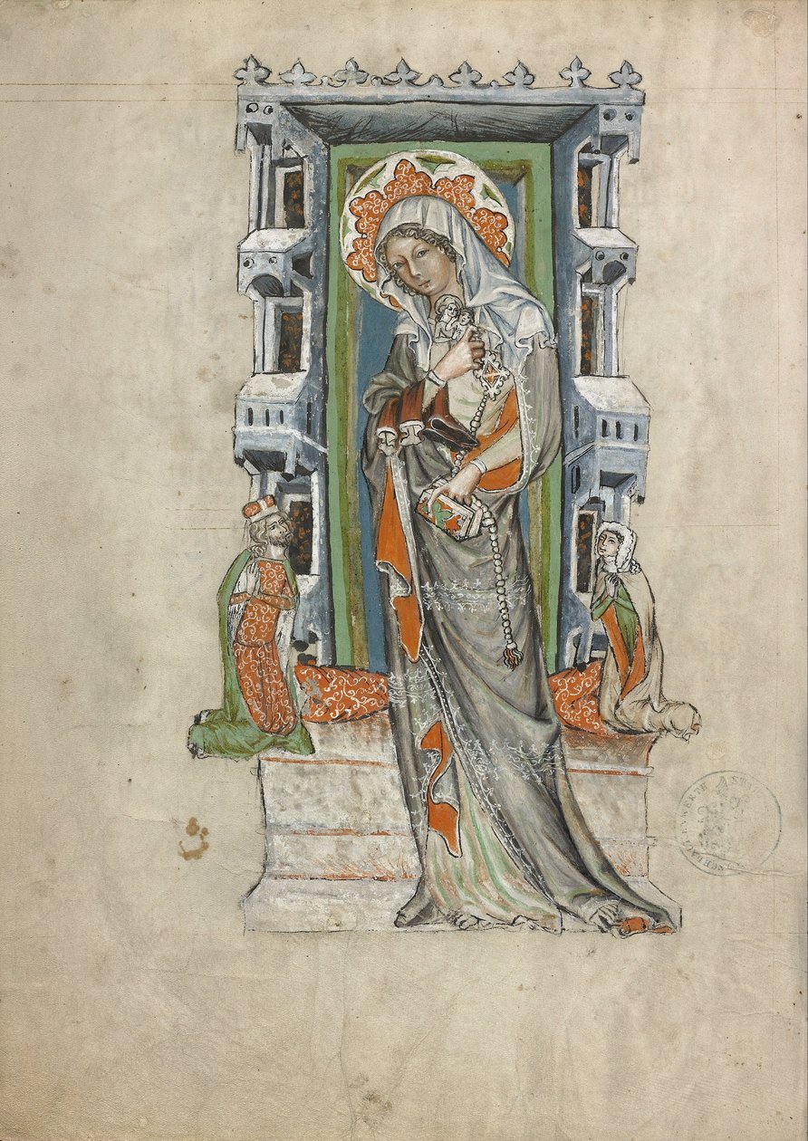 Saint Hedwig of Silesia with Duke Ludwig of Legnica and Brieg and Duchess Agnes by Court workshop of Duke Ludwig I of Liegnitz and Brieg