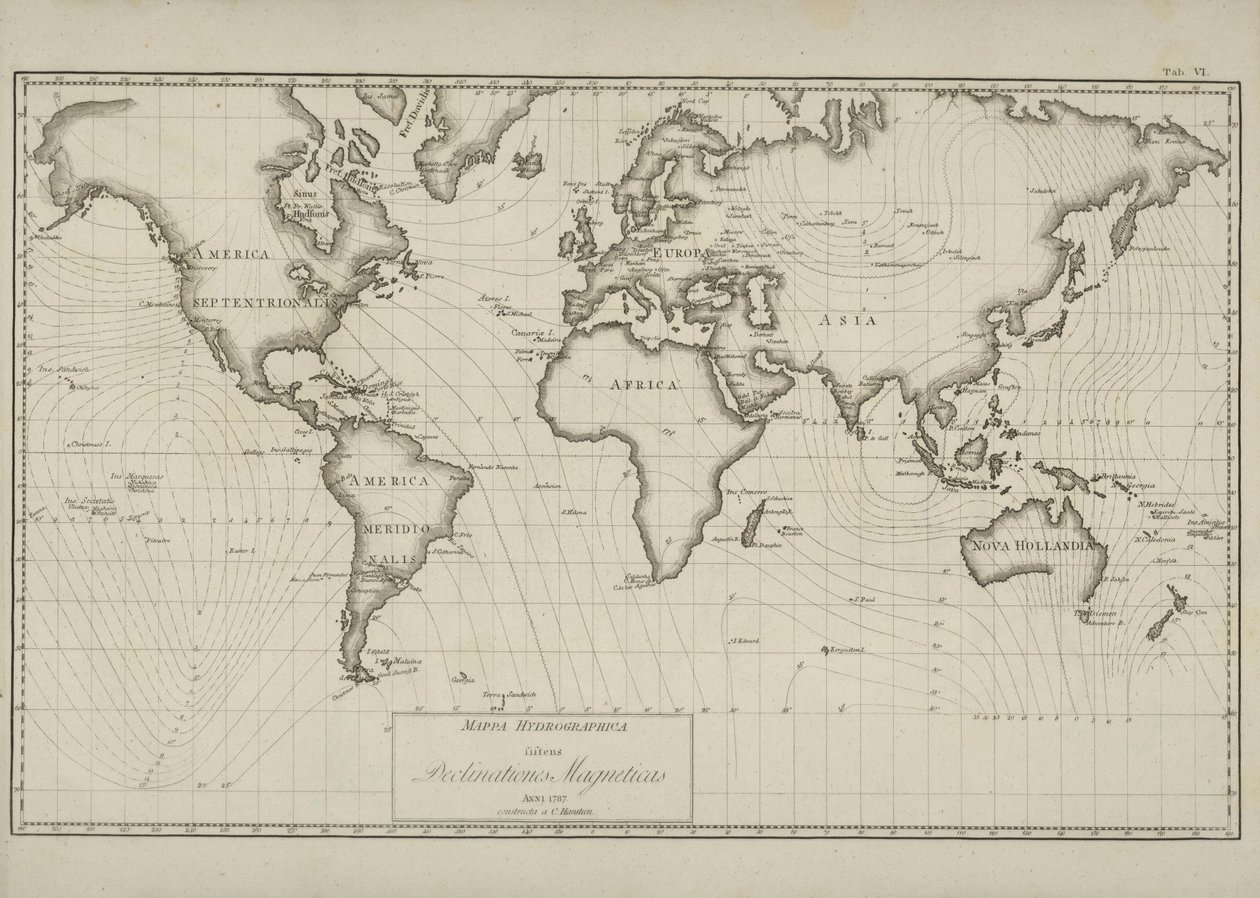 Illustration from the book Investigations on the Magnetism of the Earth by Hansteen, Christopher and published by C. Hansteen (Christiania, 1819) by Creator