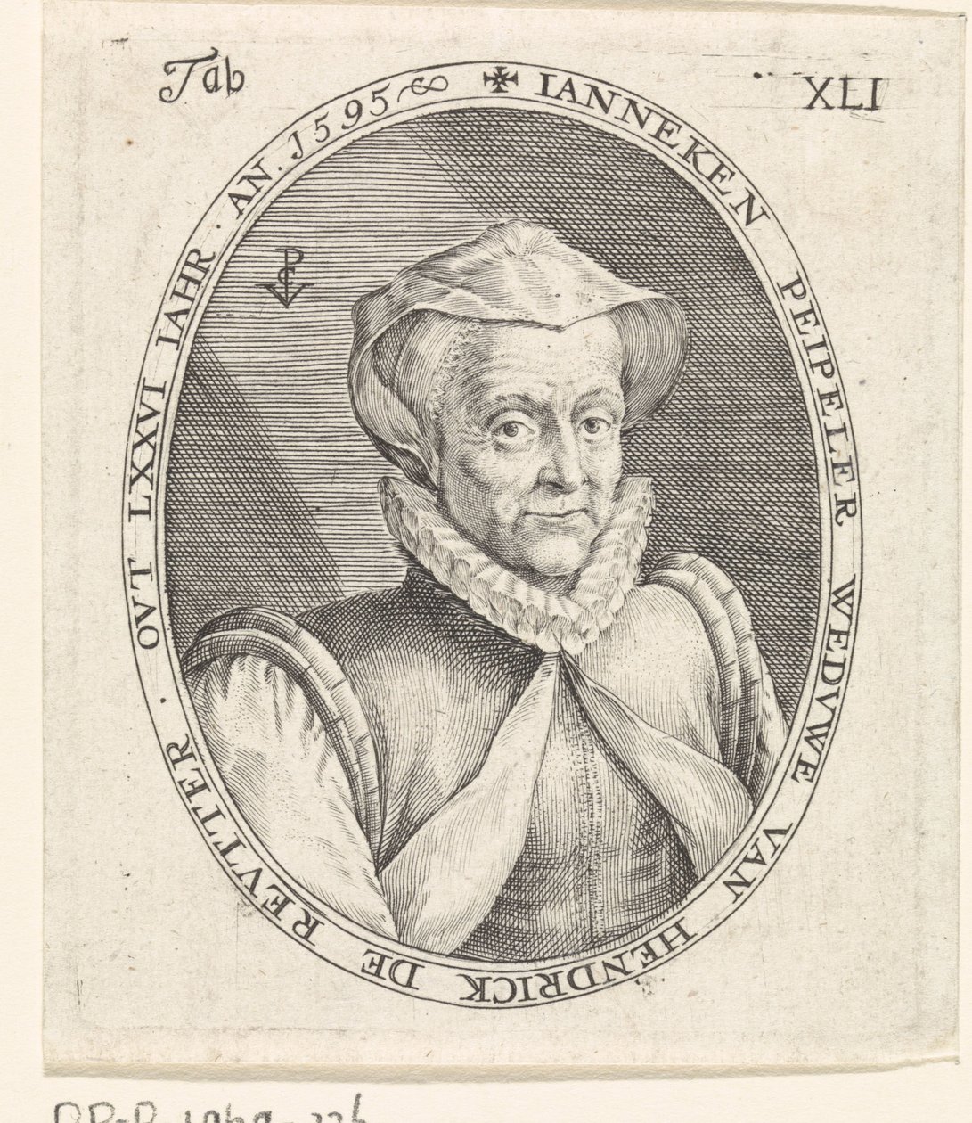 Portrait of Janneke Peipeler by Crispijn van de Passe (I)
