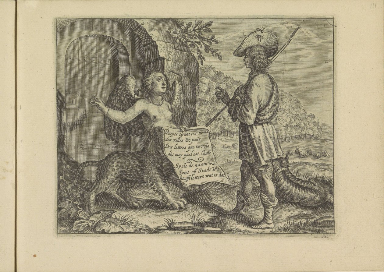 Conversation Between a Sphinx and a Shepherd by Crispijn van de Passe (II)