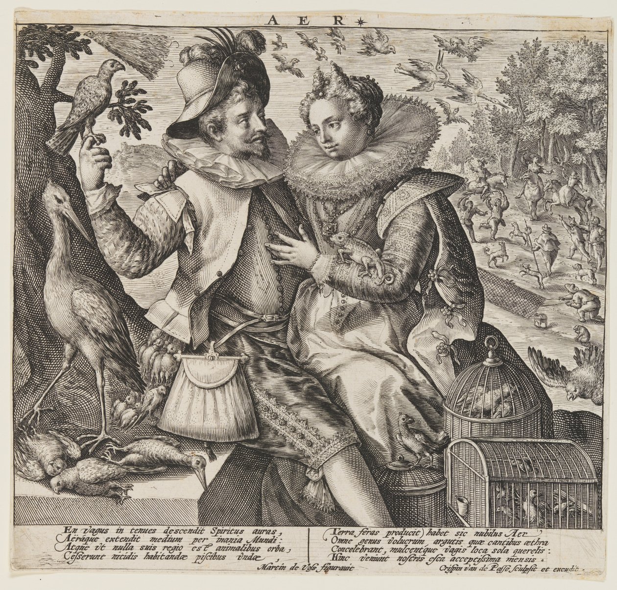 Air, from The Elements by Crispijn van de Passe I