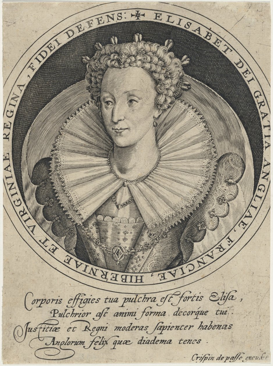 Elizabeth, Queen of England by Crispijn van de Passe I