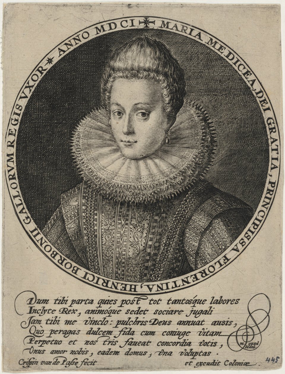 Marie de Medicis, Queen of France by Crispijn van de Passe I