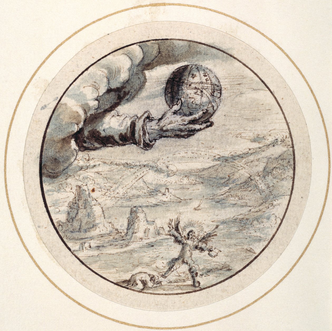 Hand with Celestial Sphere, early 17th century by Crispin I de Passe