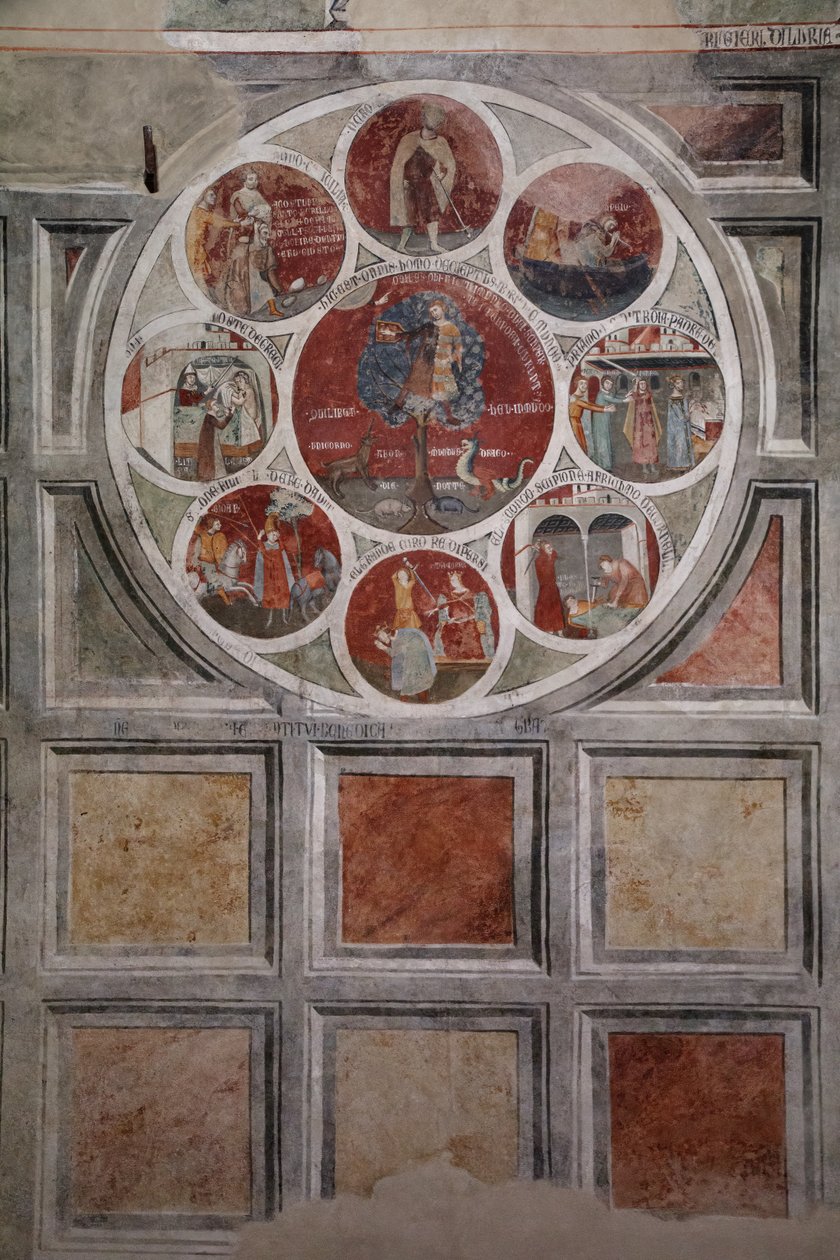 The Wheel of Aristotle with the cardinal virtues by Cristoforo di & Piero Meo di Bindoccio