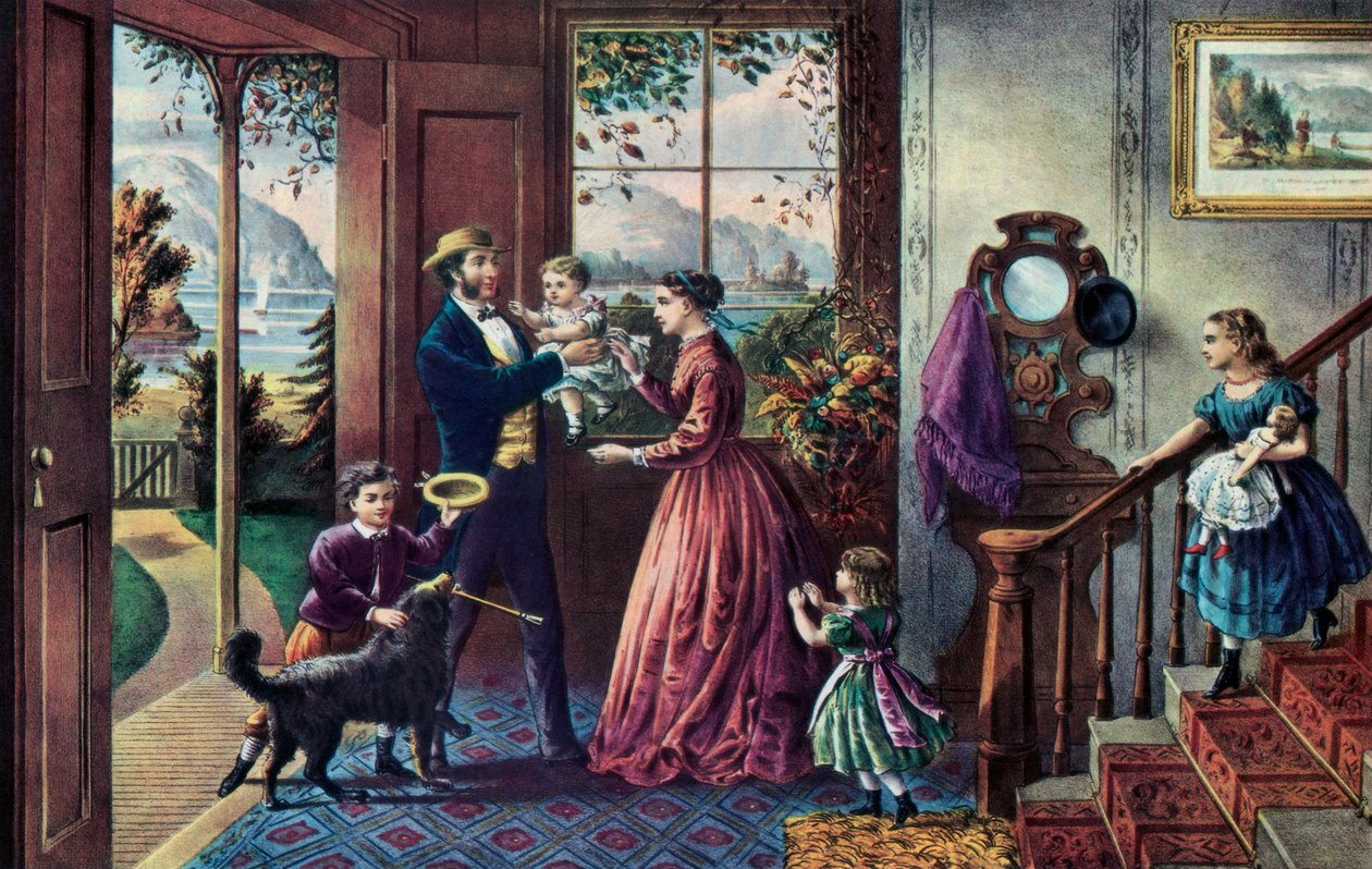 The Season of Strength, Middle Age by Currier and Ives