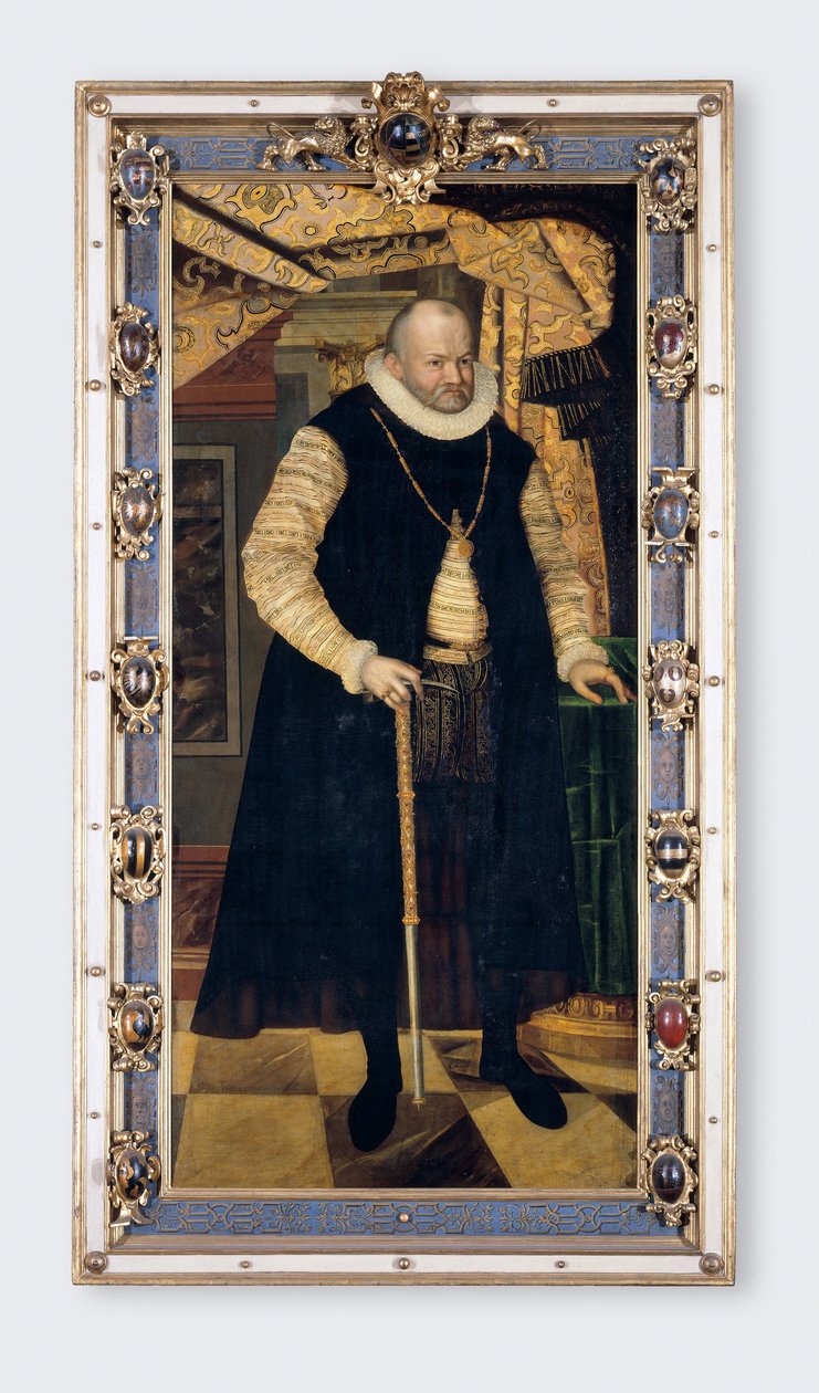 Portrait of Elector of Saxony Augustus I (1526-1586) by Cyriacus (c.1560-1598) Roder