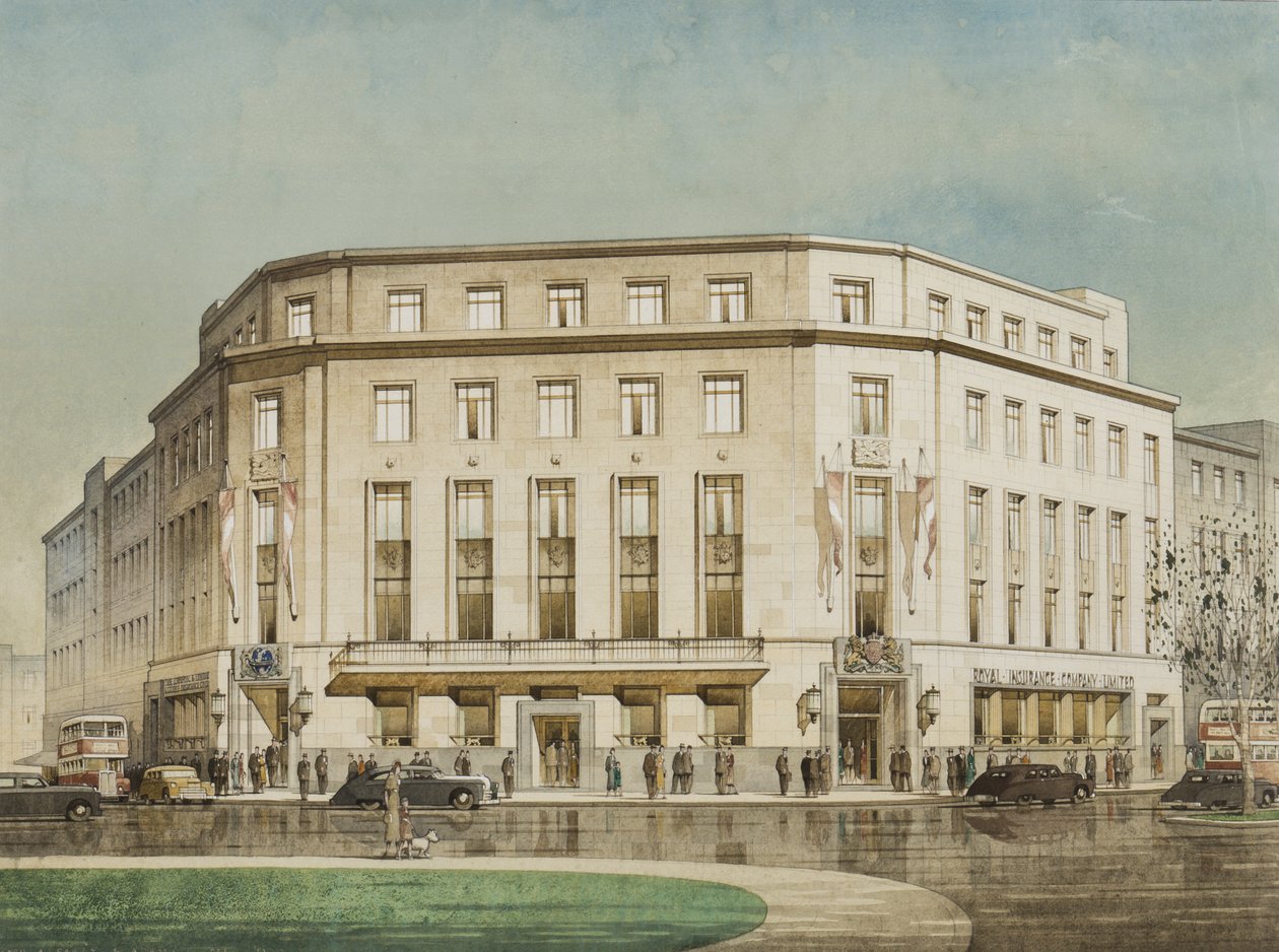 The Royal Insurance Company, Plymouth, Designed by Thomas Smith Tait by Cyril Farey