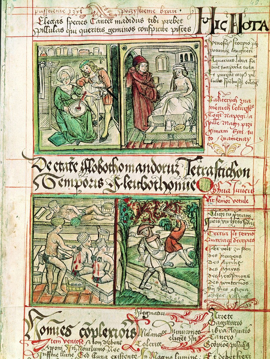 How to cure illnesses, from Tractatus de Pestilencia by Czech School