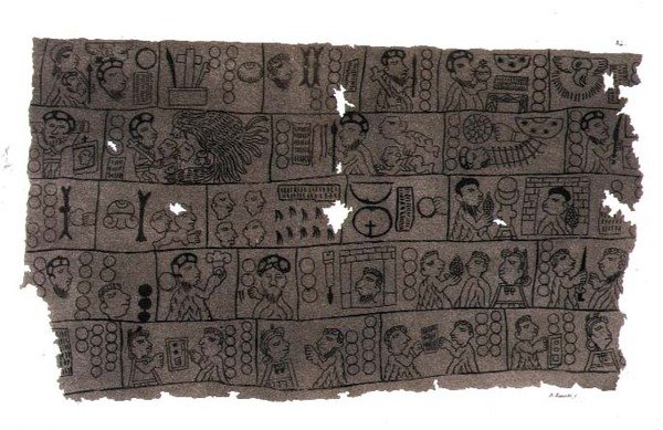 Christian Calendar in the Hieroglyphic Aztec style by D.K. (after) Bonatti