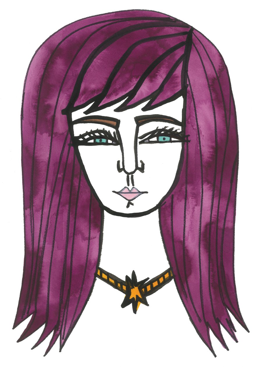 Purple Hair, 2024 by Daisy de Villeneuve