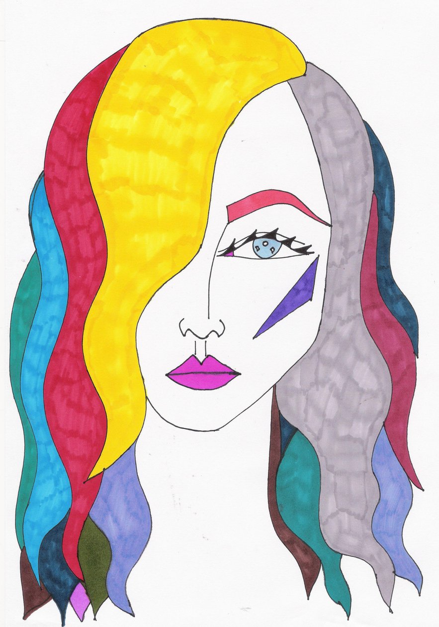 Rainbow Hair by Daisy de Villeneuve