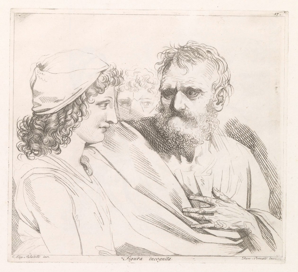 Young Man and an Old Man with Piercing Eyes by Damiano Pernati