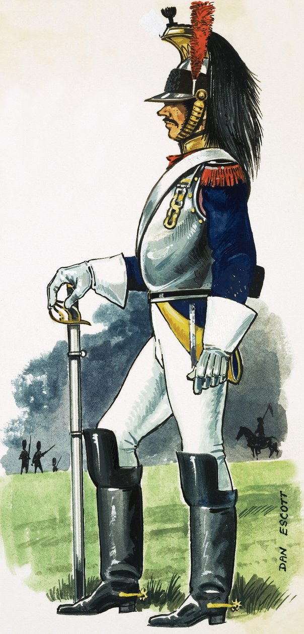 French Mounted Cuirassier of the Imperial Army of France by Dan Escott