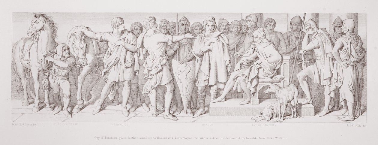 Guy of Ponthieu Gives Further Audience to Harold and His Companions, Whose Release is Demanded by Heralds from Duke William, from 