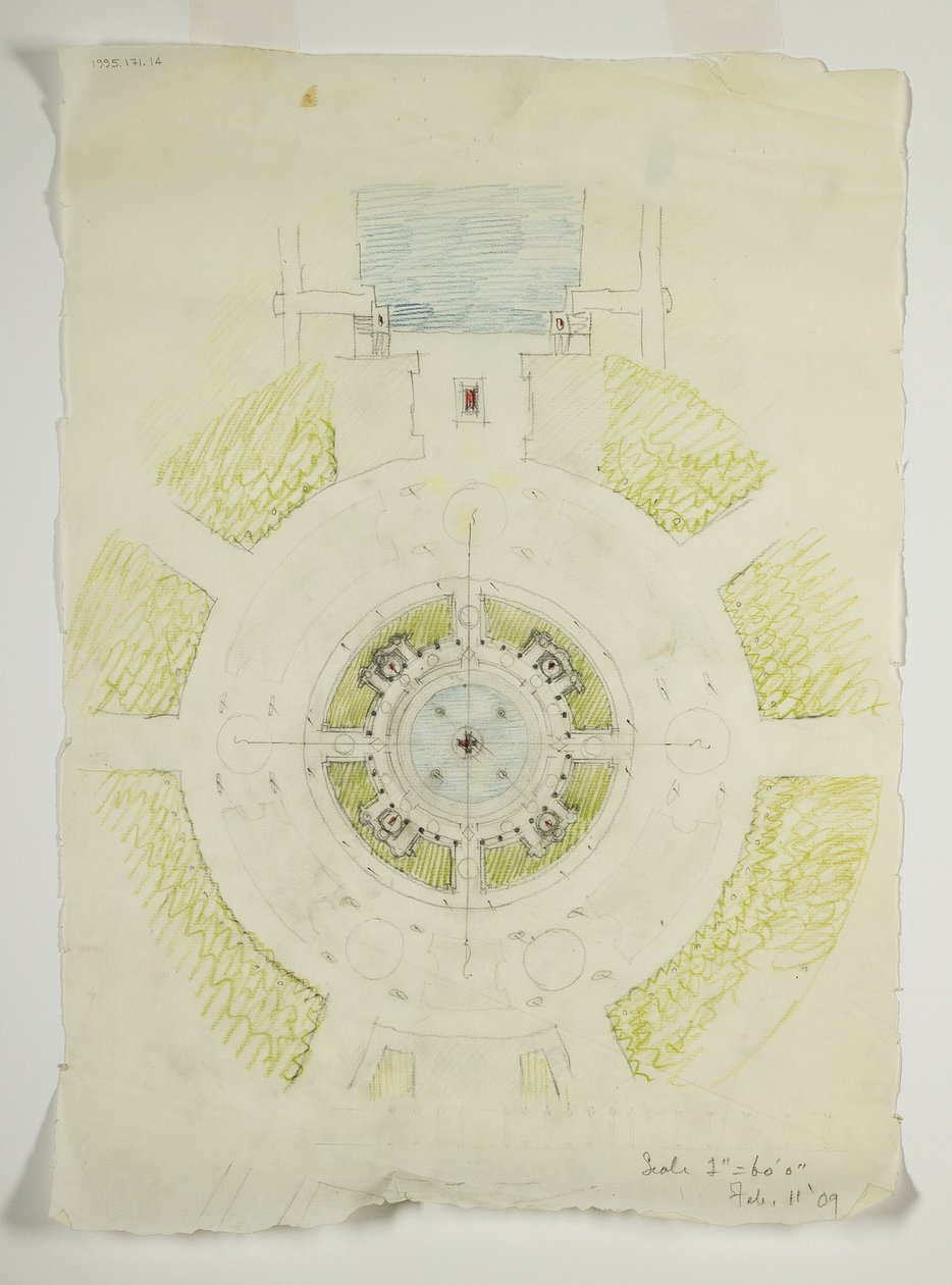 Potomac Round Point, Washington D.C., Circular Pool Plan Sketch, 1909