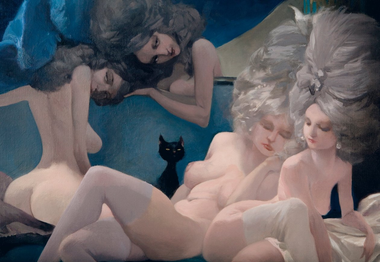 The Young Bride and Her Friends (detail), from Bluebeard by Charles Perrault by Daniel Cacouault