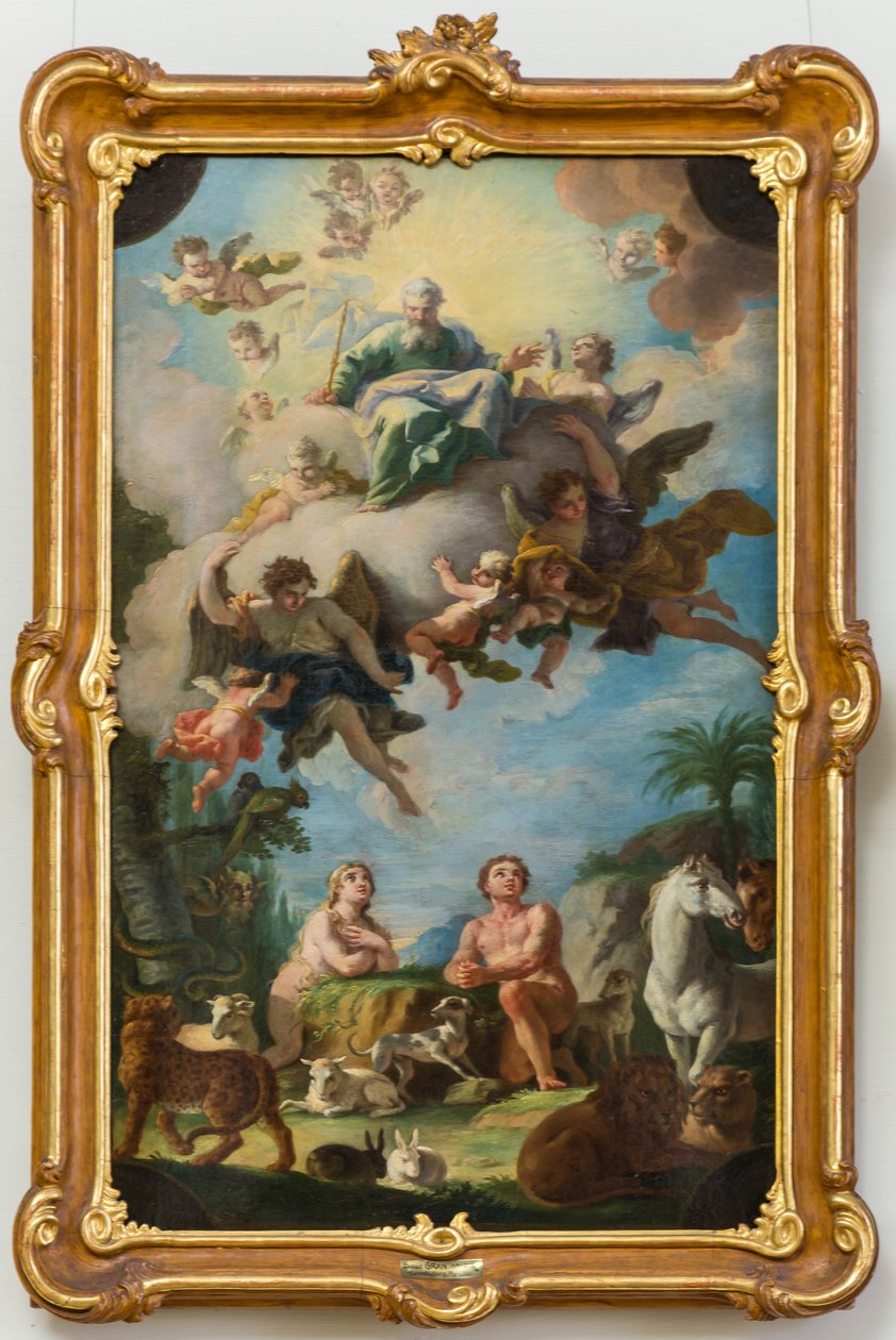 The Paradise (Sketch for a Ceiling Fresco in Sonntagberg Basilica, Lower Austria) by Daniel Gran
