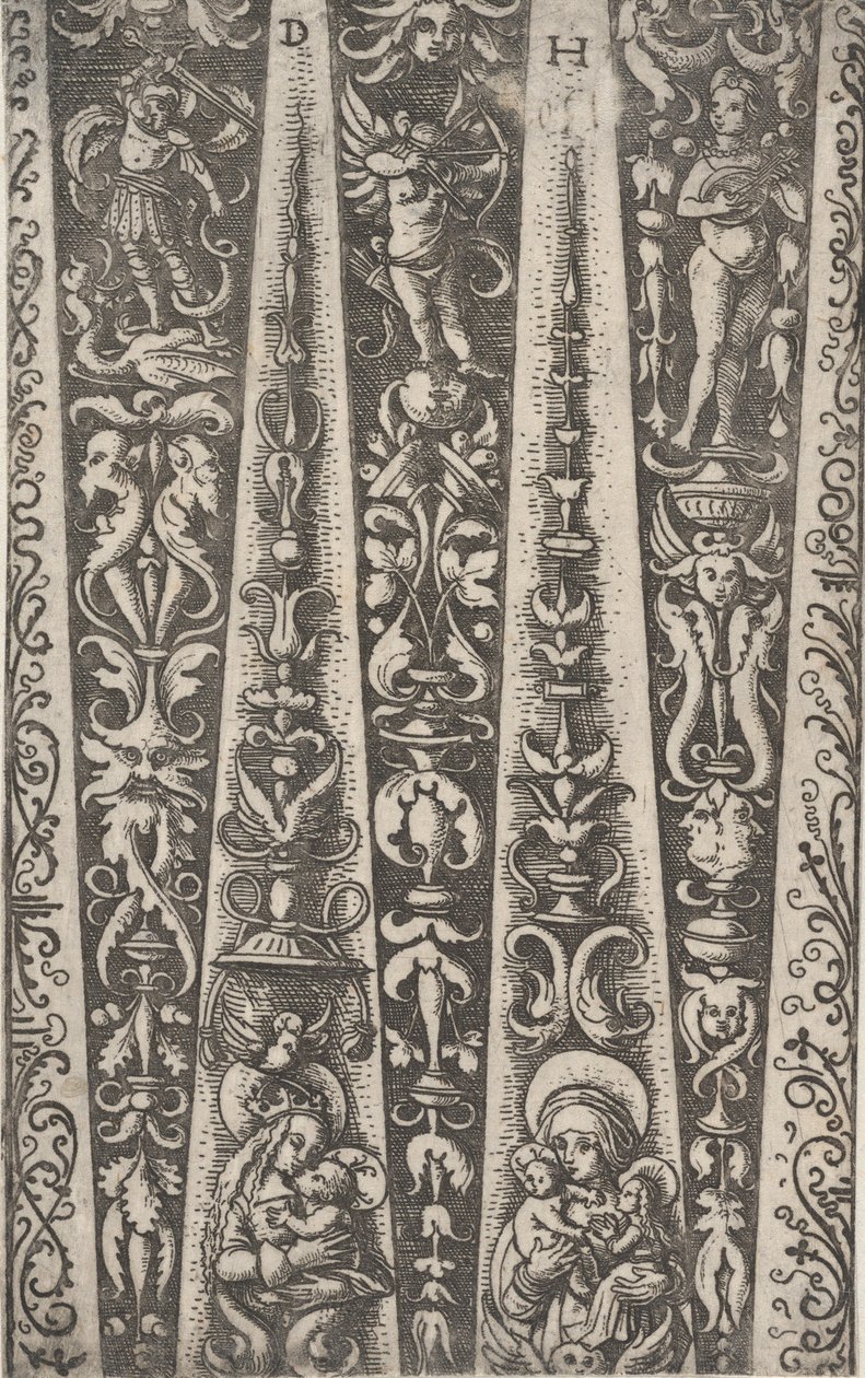 Design for the Channels of Fluted Armor, ca. 1515 by Daniel Hopfer