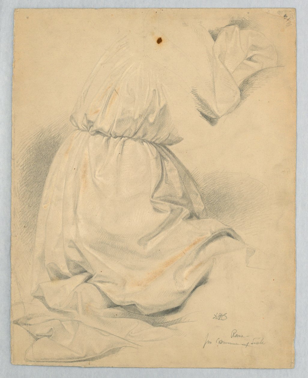 Drapery Study for Kneeling Figure in 