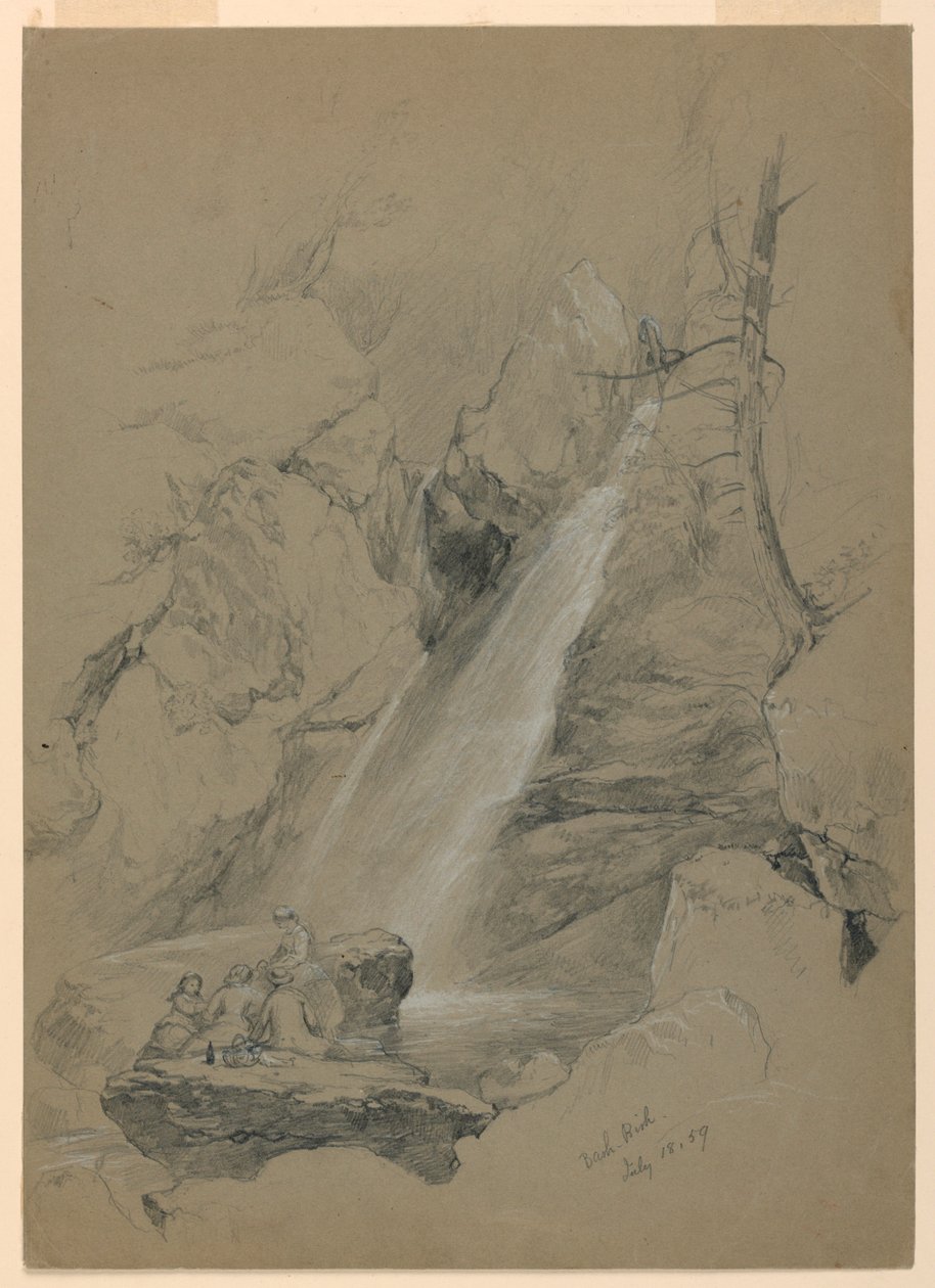 Bash-Bish Falls, South Egremont, Massachusetts, July 18, 1859 by Daniel Huntington