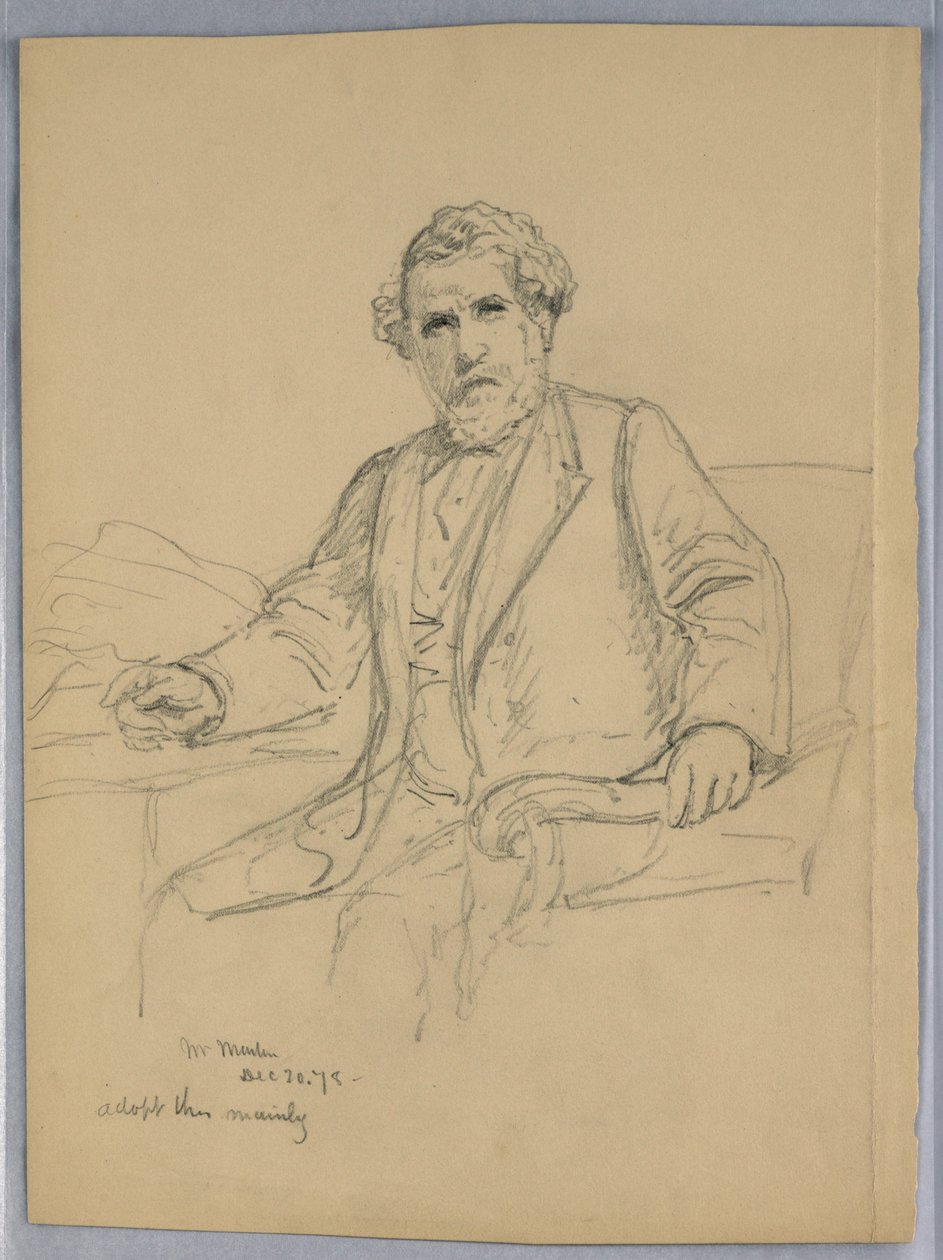 Drawing, December 20, 1878 by Daniel Huntington