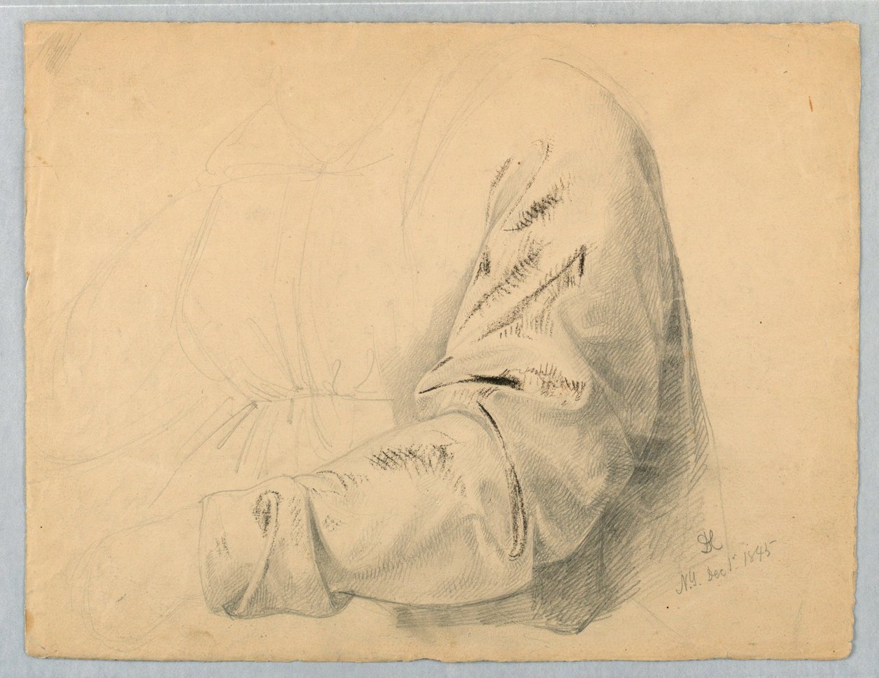 Drapery Study of Bodice, December 1, 1845 by Daniel Huntington
