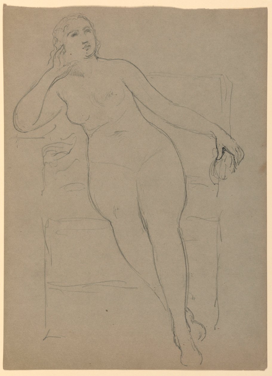 Female Nude Seated, 1870–80 by Daniel Huntington