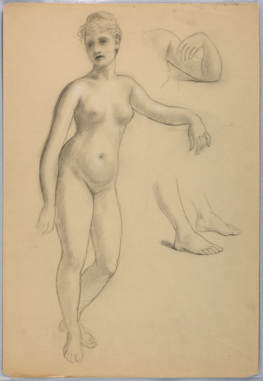 Female Nude Standing, Sep, 1860–70 by Daniel Huntington