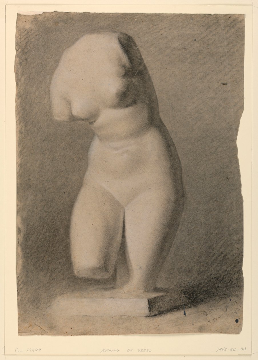 Female Torso From a Plast, 1840 by Daniel Huntington