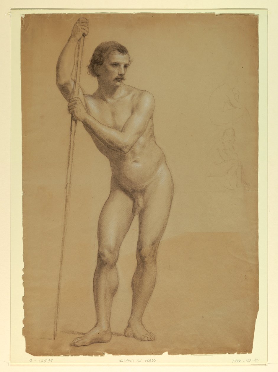 Male Nude Standing, Two S, 1866 by Daniel Huntington