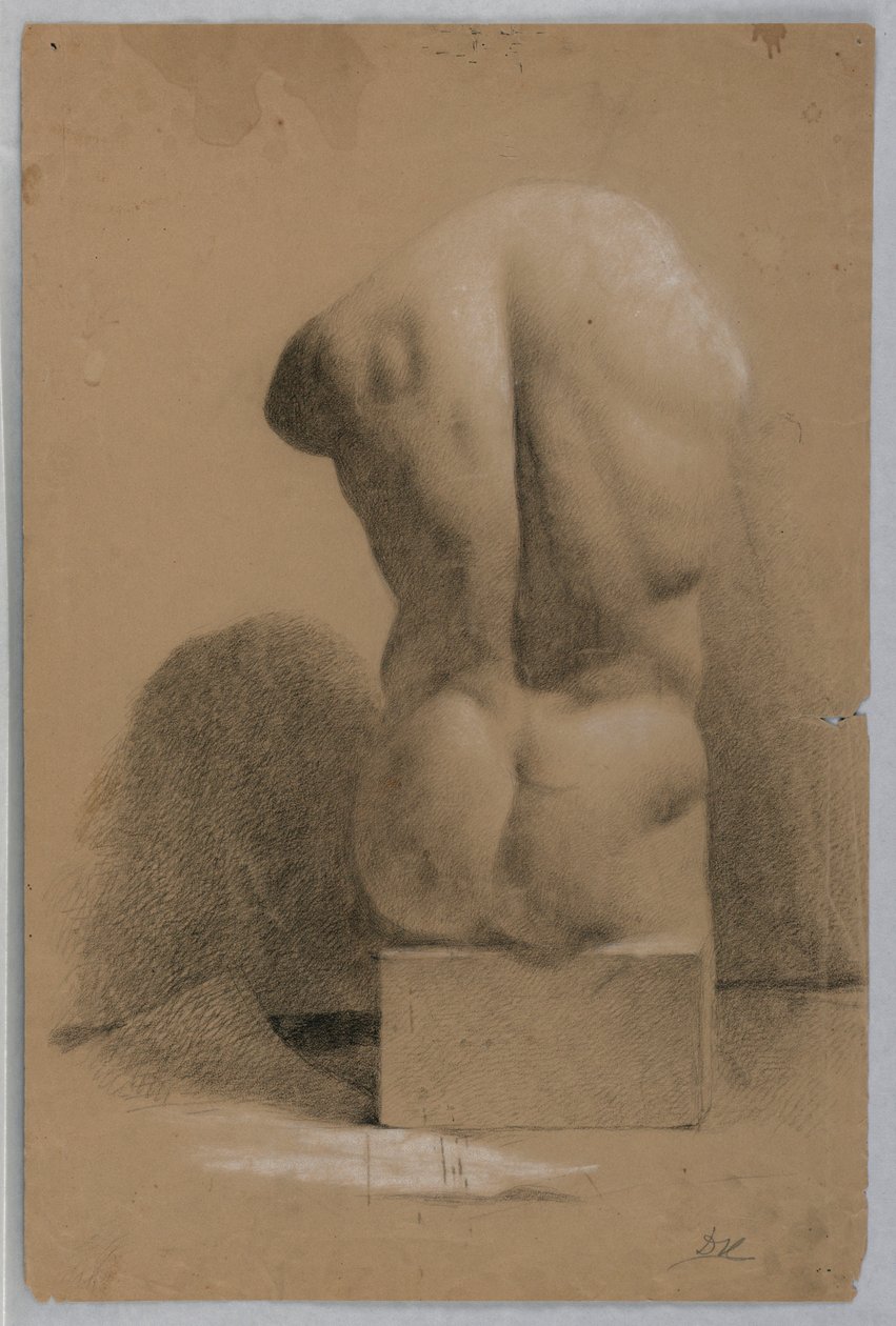 Male Torso From a Plaster, 1840 by Daniel Huntington