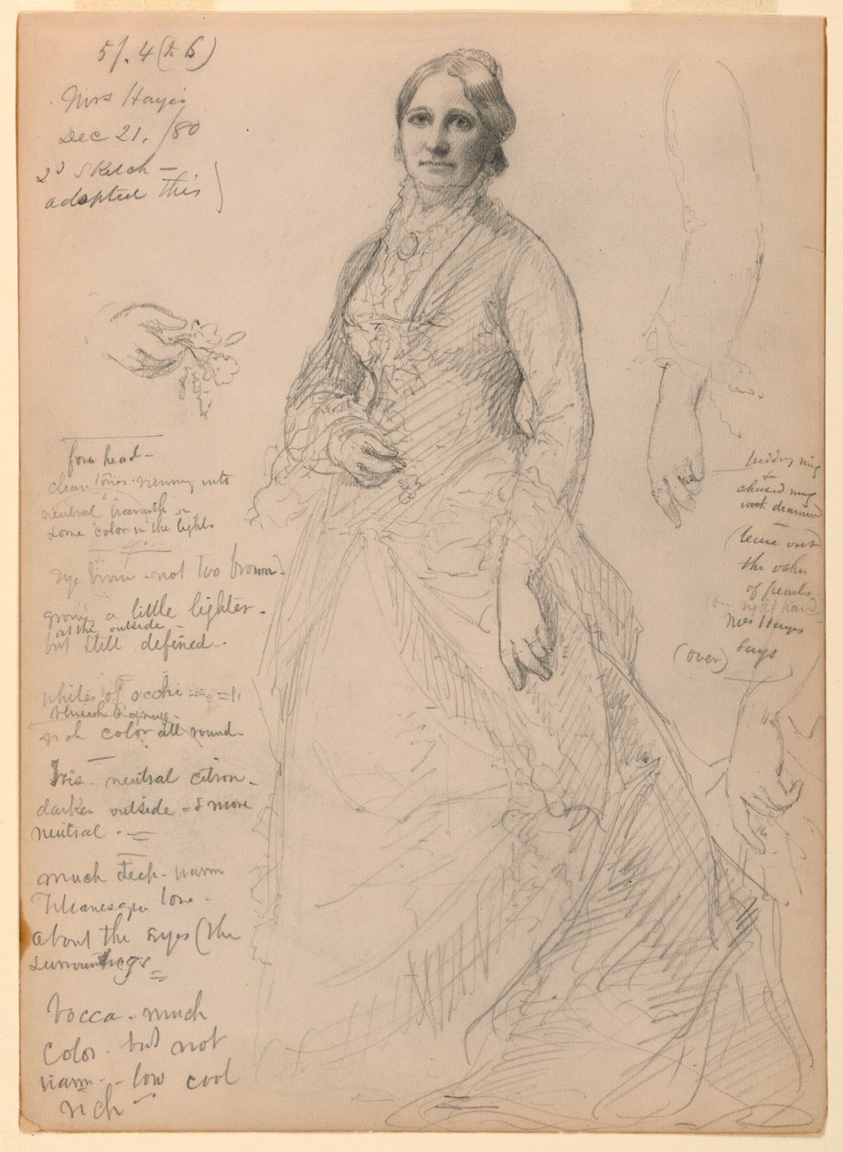 Mrs. Rutherford B. Hayes, December 21, 1880 by Daniel Huntington