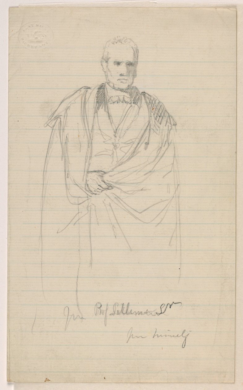 Prof. Benjamin Silliman, Sr. Standing; Left: Prof. Benjamin Silliman, Sr. Seated, 1858 by Daniel Huntington