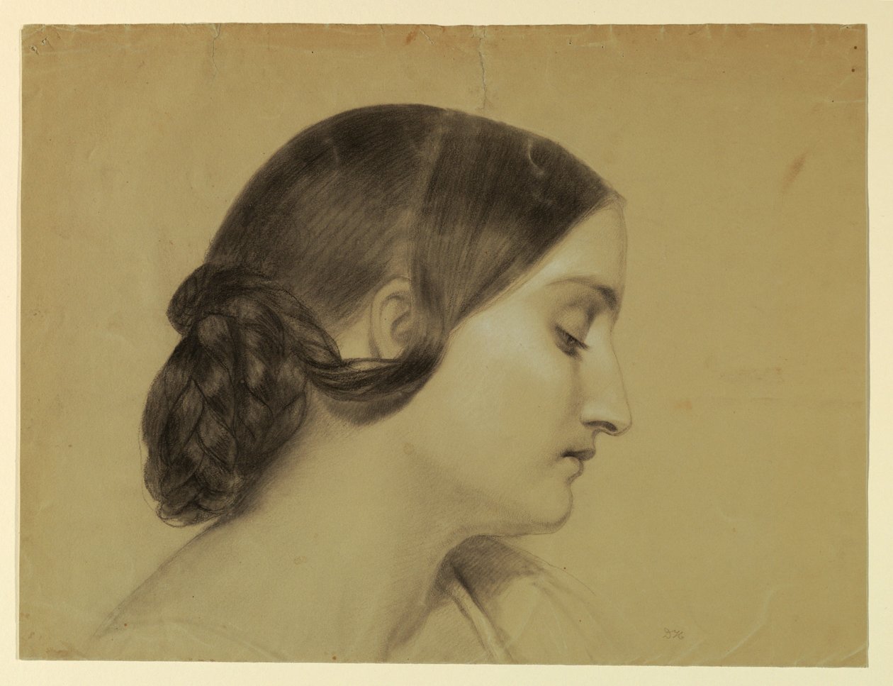 Profile of a Woman with a Braided Knot, ca. 1845 by Daniel Huntington