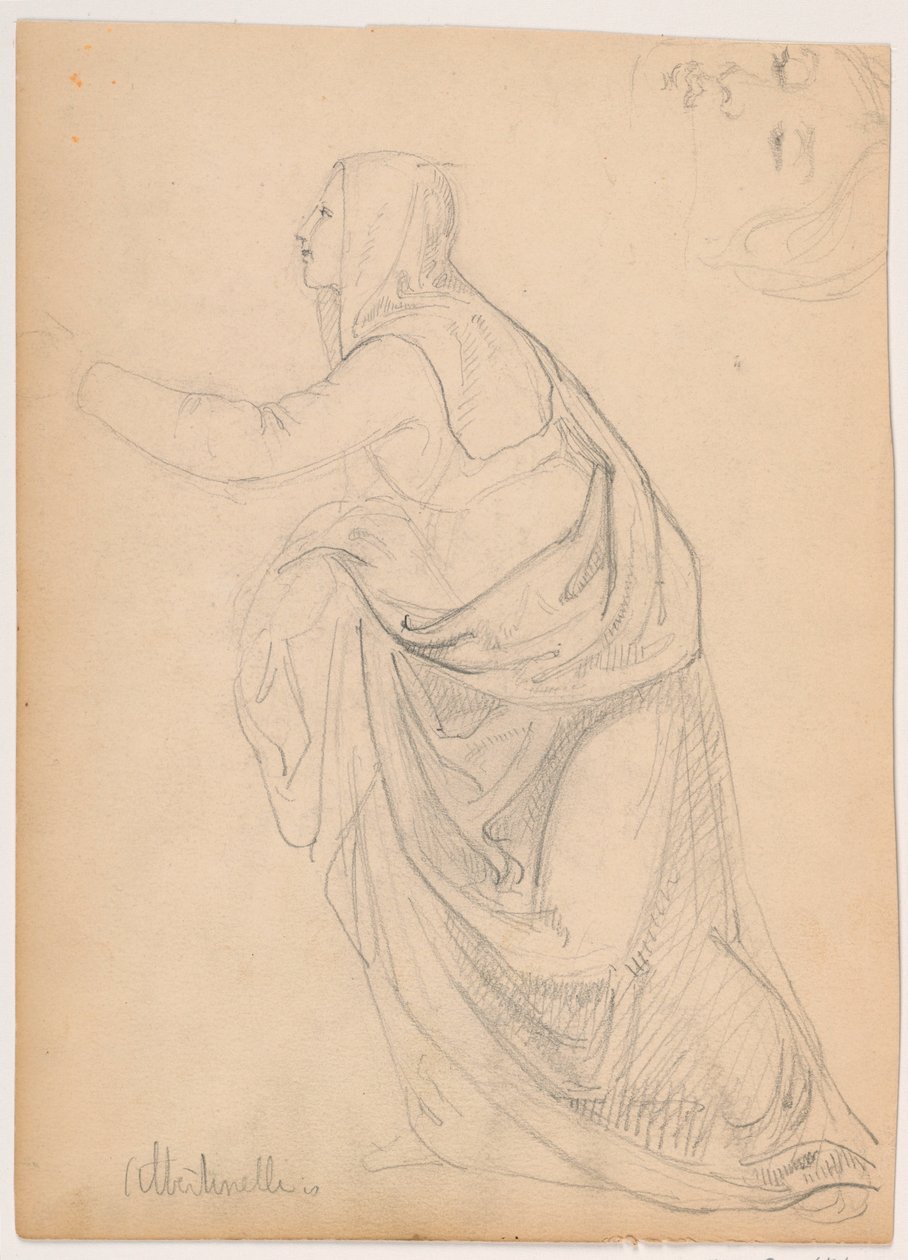 Robed Woman Reaching Out, after Mariotto Albetinelli, 1844 by Daniel Huntington