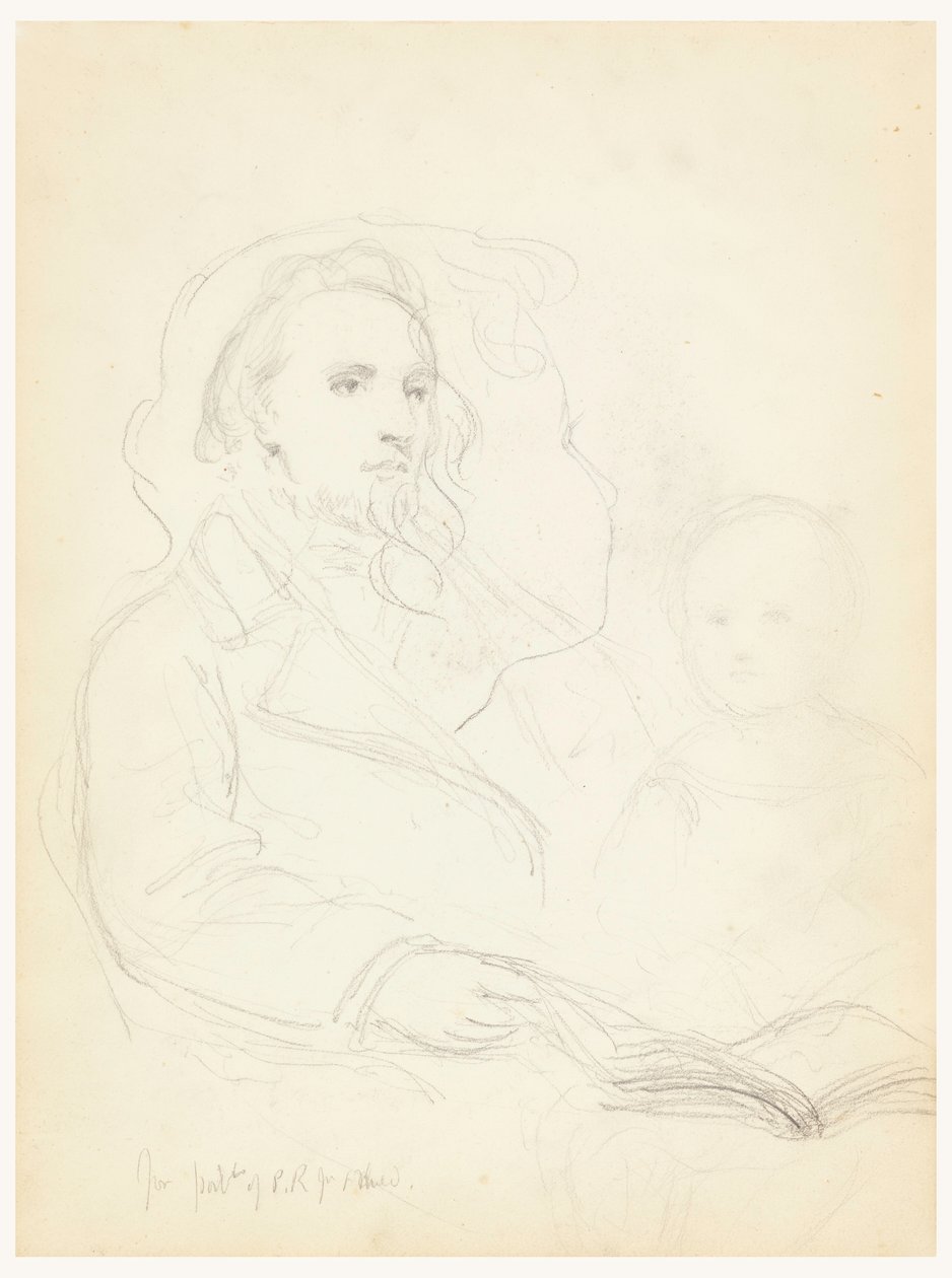 Sketches for "Lesson of Charity" and Portrait of Peter Richards, Jr., 1849 by Daniel Huntington