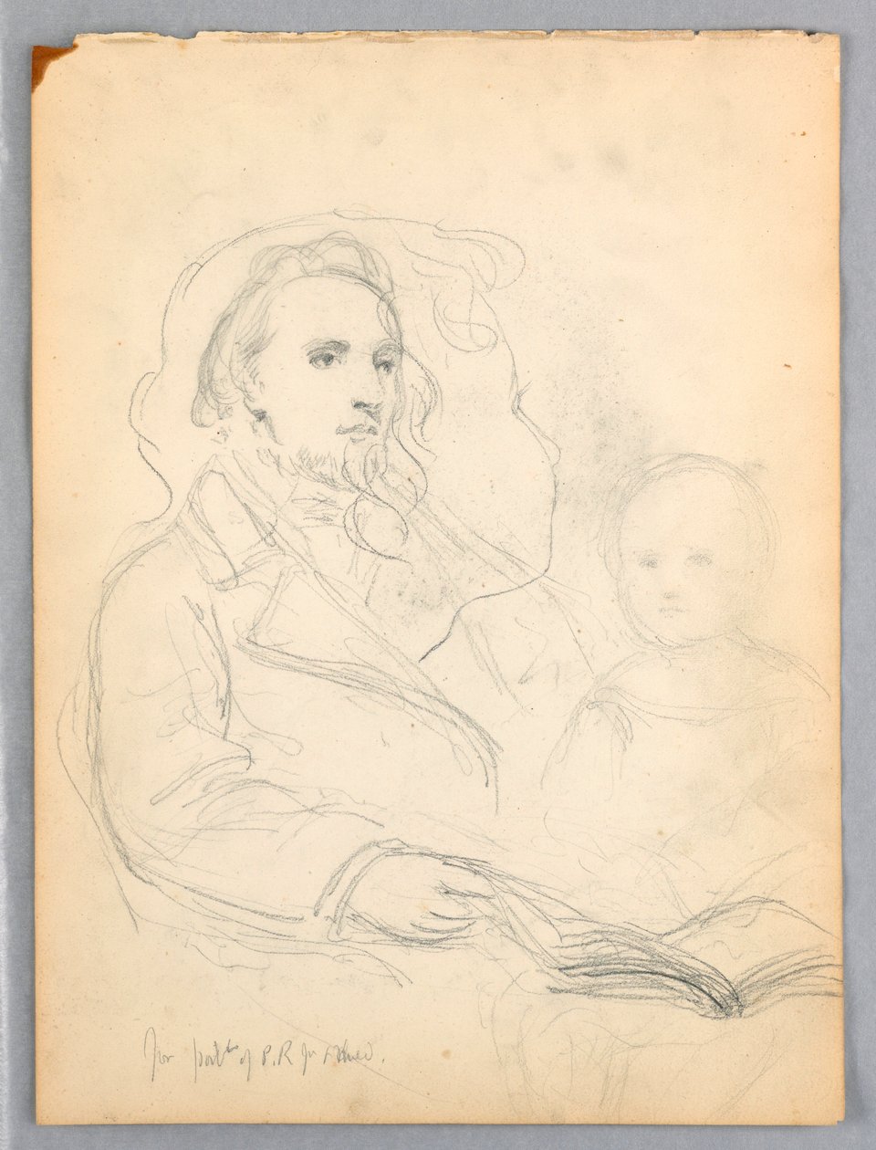Sketches for "Lesson of Charity" and Portrait of Peter Richards, Jr., 1849 by Daniel Huntington