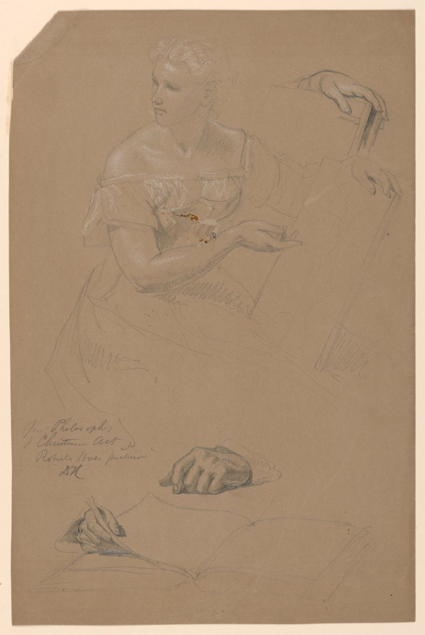 Study for "Philosophy of Christian Art", 1868 by Daniel Huntington