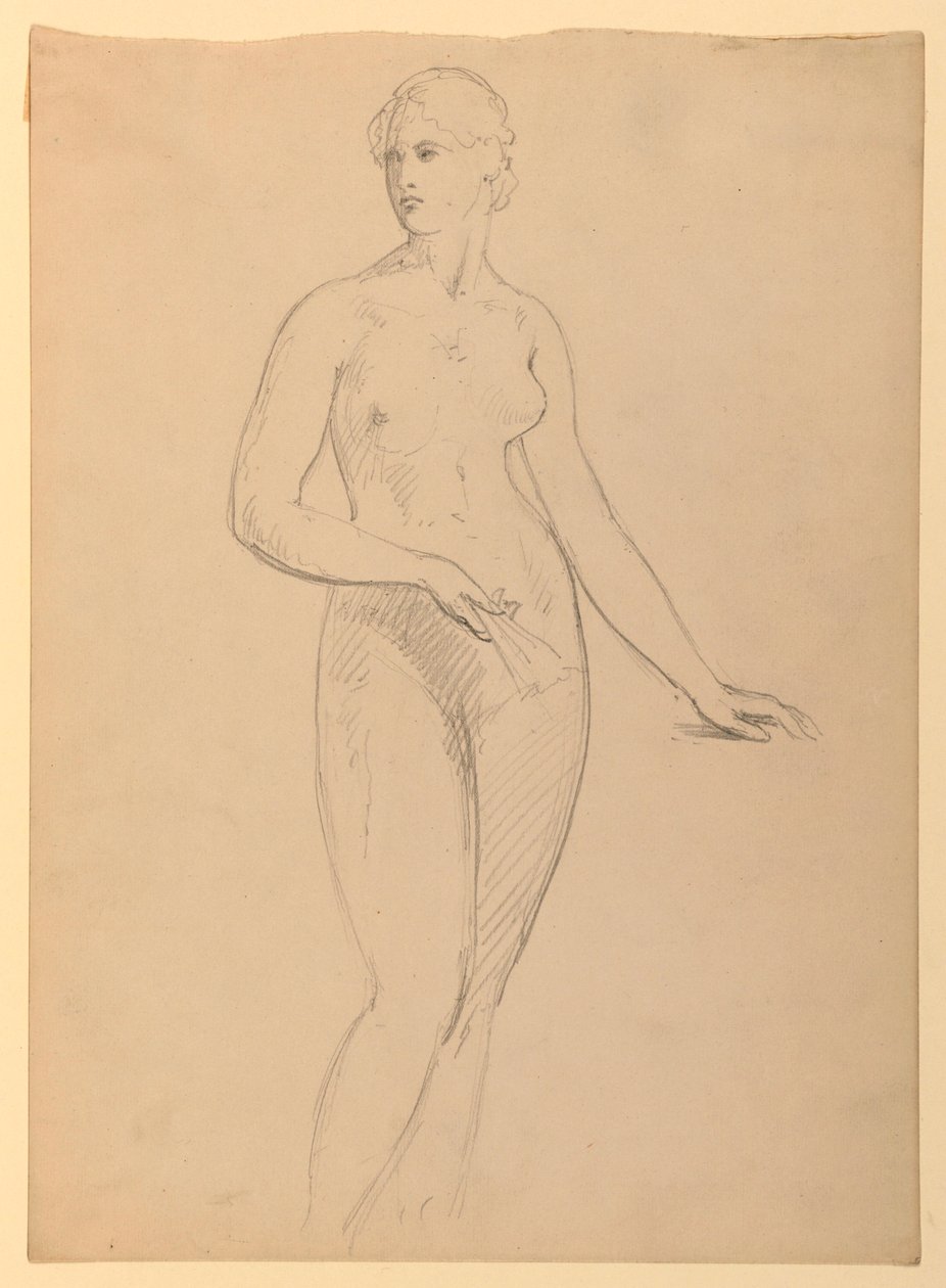 Female Nude, Study for Portrait of Mrs. Henry Schieffelin by Daniel Huntington