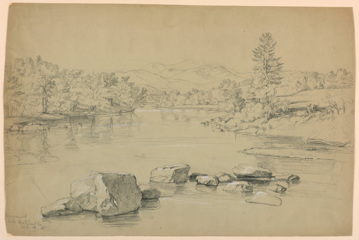 Pemigewassett Bridge, West Campton, New Hampshire by Daniel Huntington