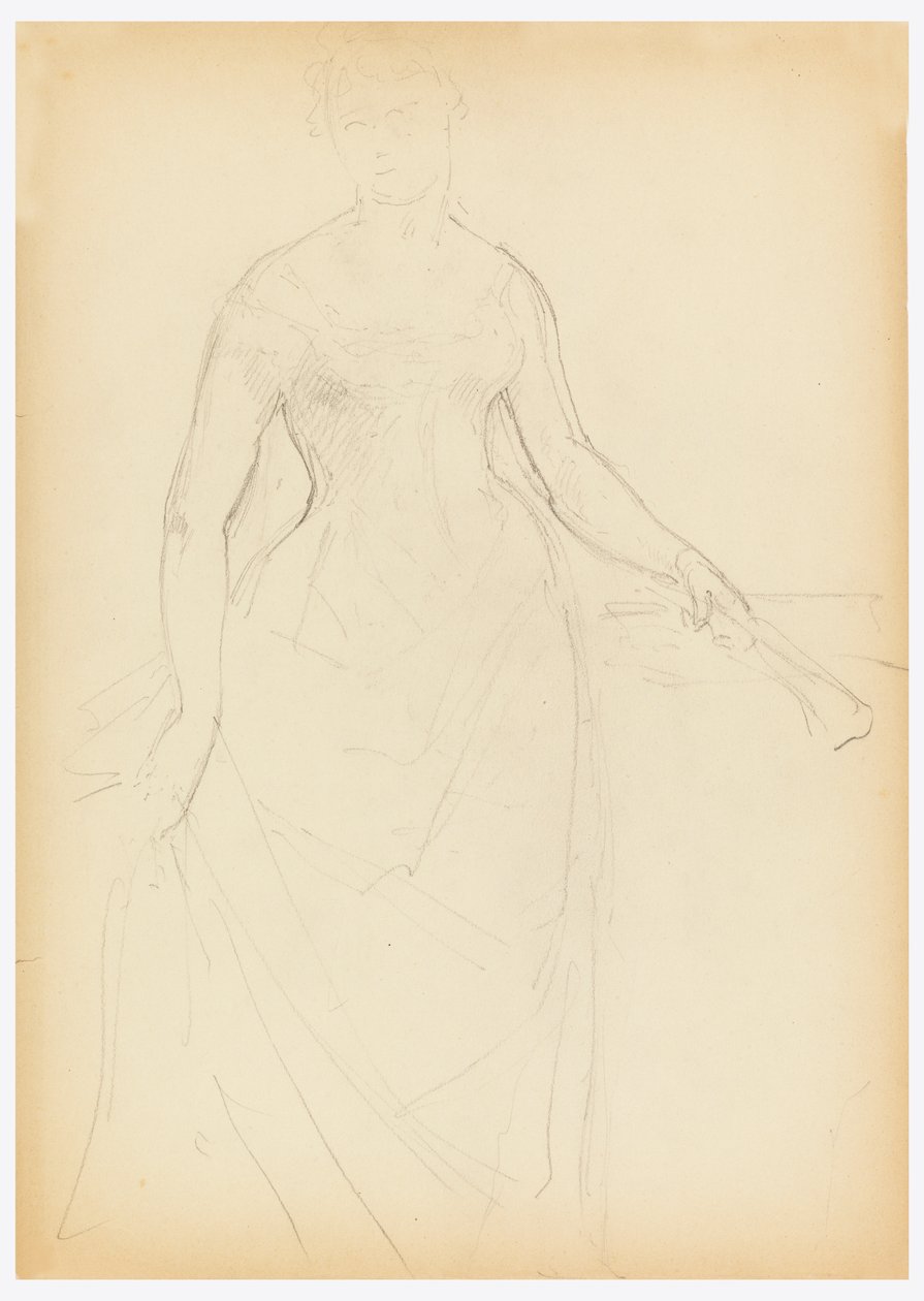 Sketch for a Portrait of Bella Worsham by Daniel Huntington