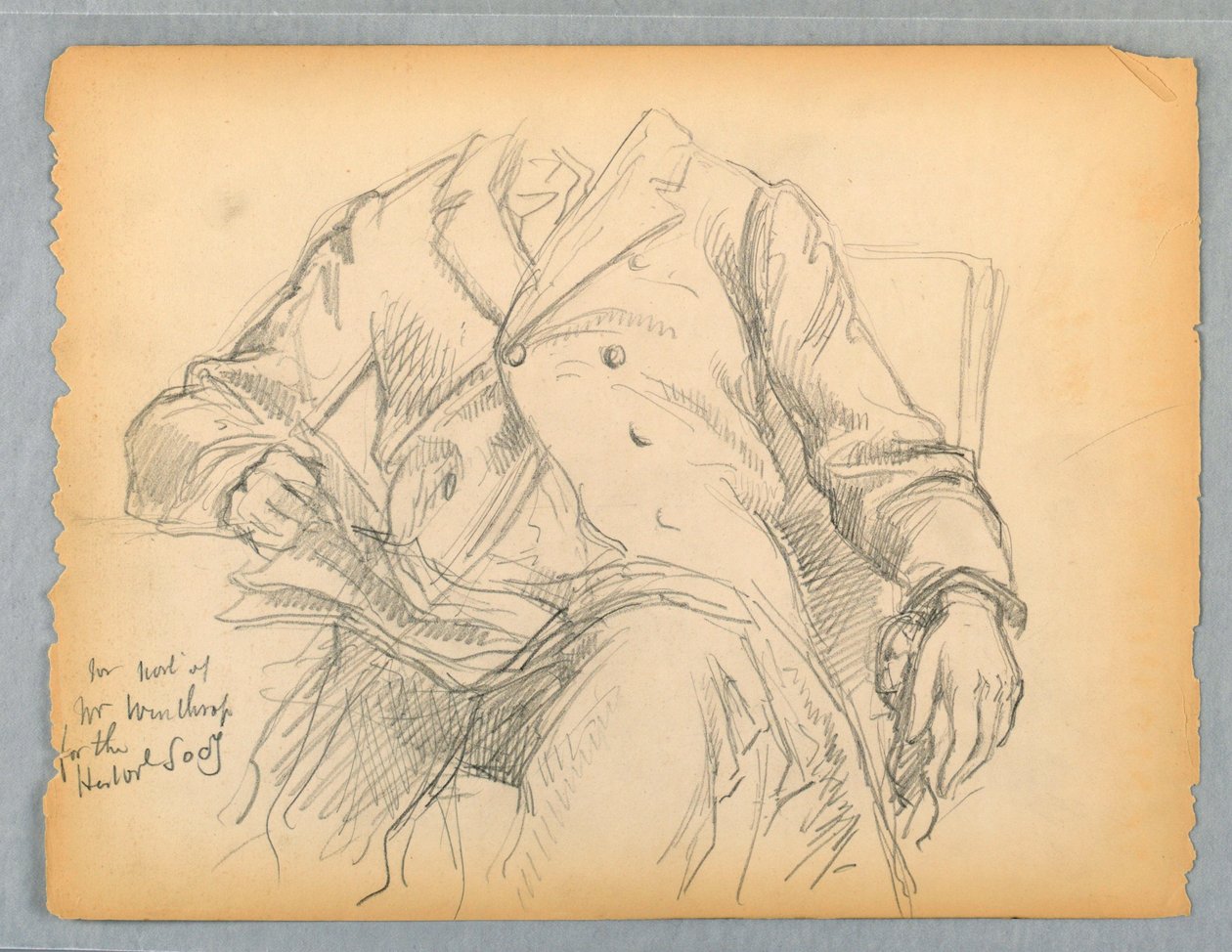 Study for Portrait of Hon. Robert C. Winthrop for the Historical Society, Mass. by Daniel Huntington